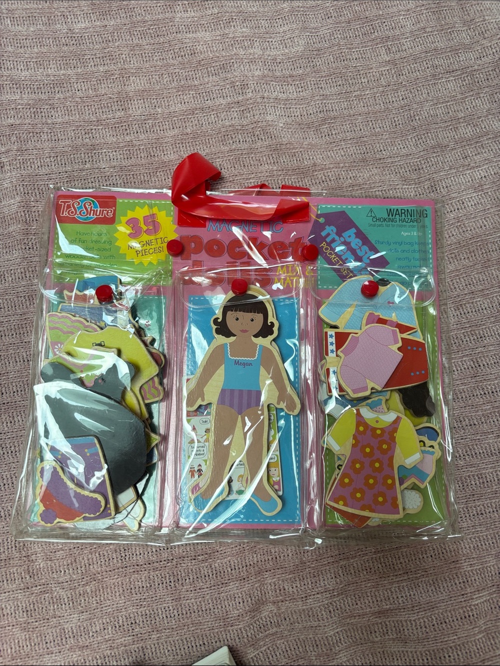 Shure Magnetic Pocket Doll Set - Pink, Blue, Yellow